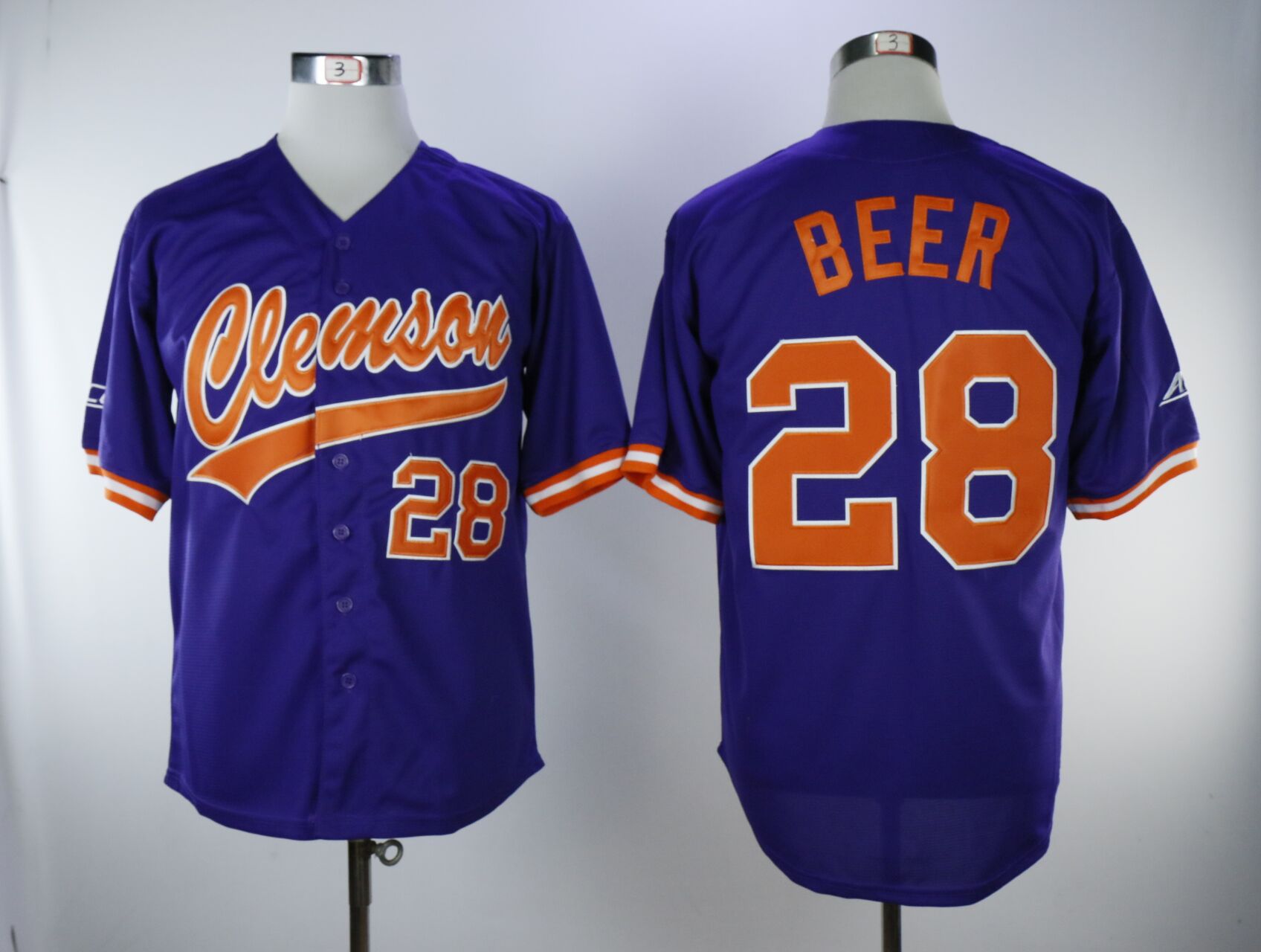 Men Detroit Tigers #28 Beer Purple MLB Jerseys